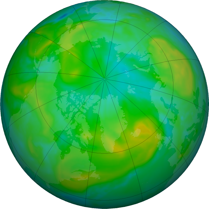 Arctic ozone map for 15 August 2024